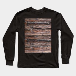 Wood Log Texture Long Sleeve T-Shirt